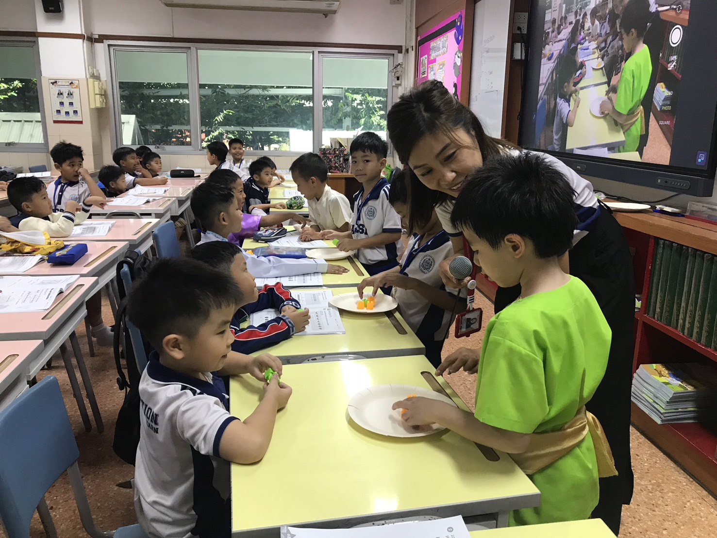 Hands-On Math: ACSP Primary 1 Students Master Subtraction with Stickers and Smiles!